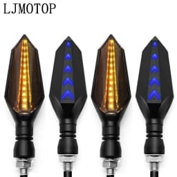 Universal Motorcycle LED Turn Signal Lamp Sequential Flowing Flash Indicator Lights Amber Running Light