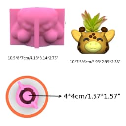 3D Animal Flowerpot Pen Holder UV Crystal Epoxy Mold Elephant Cement Plaster Clay Resin Silicone Mould DIY Crafts Casting Mold