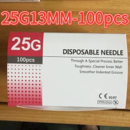 100PCS 25G 30G 32G 33G 34GPainless Needle 4/6/13mm Beauty Ultrafine Piercing Transparent Syringe Injection Glue Clear Tip Cap