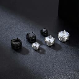 Punk Round Zircon Magnetic Ear Studs Clips Non Piercing Stainless Steel Small Earrings for Women Men Fashion Jewelry 