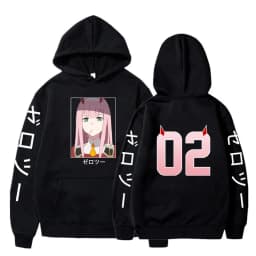 Anime Darling In The Franxx Zero Two Funny Graphic Printed Hooded Men Women Hoodies Oversized Streetwear Harajuku Sweatshirt
