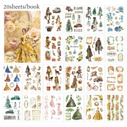 Mr. Paper 4 style mixed materials 20 / pack character sticker book disorientation fantasy series stickers DIY handbook material