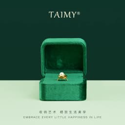 TAIMY Engagement Ring Box Single Slot Ring Boxes Velvet Portable Jewelry Bearer Holder for Proposal Wedding Ceremony Custom Logo