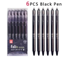 Press Erasable Gel Pen 0.5mm Large Capacity Erasable Refill Replaceable Rods Washable Handle School Office Supplies Stationery