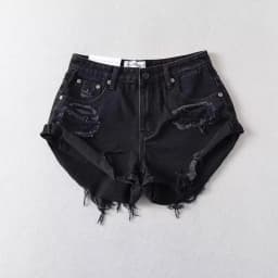 New Ripped Denim Shorts Rough Edge Design High Waist Loose Casual Jeans Hot Pants Booty Shorts