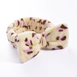 Stripe Polka Dots Leopard Coral Fleece Soft Headband Cross Top Knot Hairband Women Girls Wash Face Spa Headwear Hair Accessories