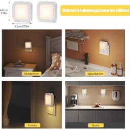 LED Night Lamp Dimmable Warm White Wireless Cabinet Light EU US UK Plug in Night Light for Kids Bedroom Auto Dusk to Dawn Sensor