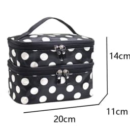 Large Capacity Makeup Bag Double Zip Women Cosmetic Bag Bathing Pouch Travel Toiletries Organizer Waterproof Storage Make Up Cas