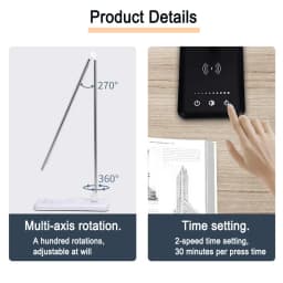 LED USB Charging Lamp Touch Folding Table Portable 3Color Work Office Rechargeable Wireless Phone Charger Light for Bedroom