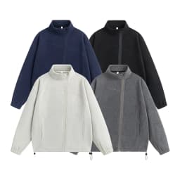 Spring and Autumn New Fashion Solid Color Thickened Warm Outdoor Sports Windproof Hoodie Men's Casual Loose Plus Size Top