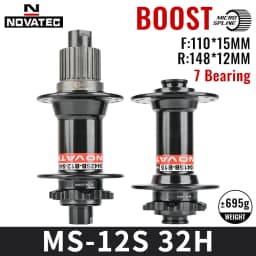 Novatec Bicycle Hub D442 D041 Front Rear Wheel Hub 2/4 Bearing For 8/9/10/11/12 Speed Mountain Bike Hub 32H BOOST THRU 15/12MM