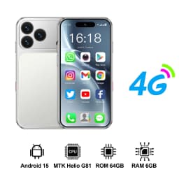 SERVO KING9600 Mini Android 15 Mobile Phone 4G 8GB RAM 128GB ROM Dual SIM Face Unlock WiFi GPS OTG Pocket Cellphone Play Store