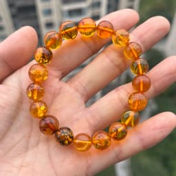 Original Amber Bracelets for Unisex New Genuine Irregular Beads Natural Black Medical Green Healing Jewelry Factory Unique Gift
