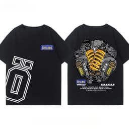 OHLINS Motorcycle Shock Absorber Modified T-Shirt Casual Trendy Brand Men Women Car Club Crew Neck Short-Sleeved Top