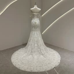 SL-9565 SuLi Customized Off the Shoulder Bride Mermaid Wedding Dress Lace Beading Bridal Gown