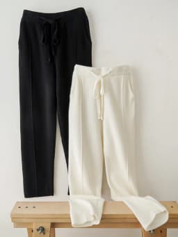 ANGEL 100% Merino Wool Women's Medium Seam Pencil Pants Autumn Winter Cashmere Knitting Pants Simple Style Soft Warm Trousers