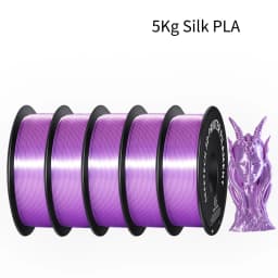 GEEETECH 5Kg 3D Silk PLA Filament 1.75mm Spool Wire For 3D Printer Material Silk Smooth Finish, Good Color Reproduction