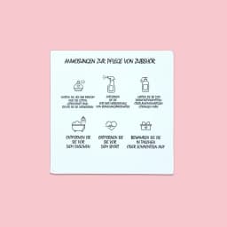 50PCS 9 Languages 6.5x6.5cm Square White Brown Care Instructions Custom Insert Card For Jewelry DIY Packaging Supplies Wholesale