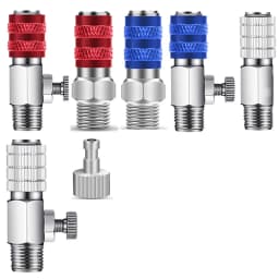 Airbrush Quick Disconnect Accessories 1/8 Quick Realse Fitting Adapter with 1 Extra Quick Connector Hose Air Brush Parts