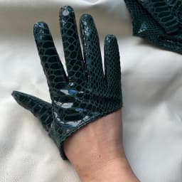 Sunscreen Gloves Women's Single Genuine Leather Half-palm Gloves Real Sheepskin Stage Show Driving gloves No Lining