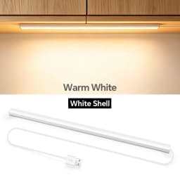 Black/White Shell USB Powered LED Night Light Bar 42cm Aluminum Touch On/Off Dimmable Lamp Cabinet Closet Washing Room Lighting