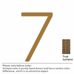 Nurlin Solid Brass Hammered Antique Brass 4-12 Inches 10-30cm Big Number Letter Door House Public Floating Signature