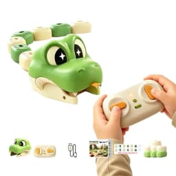 Magnetic Eating Snake Remote Control Car Toy for Boys Dual Player Battle Greedy Bean Children's Birthday Gift Interactive Toys
