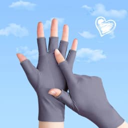 Women Half Finger Gloves Solid Color Stretch Anti UV Driving Cycling Gloves Fingerless Spandex Gloves Breathable Thin Mittens