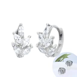 925 Sterling Silver Ear Needle White Zircon Silver Series Earrings ins Tassel Pendant Hoop Earrings For Women Advanced Jewelry