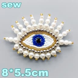 Embroidery Sequined Alphabet Pearl Letter Cross Patch,sequins Heart Beaded Eye Patches Badges Appliques for Clothing WF2210252