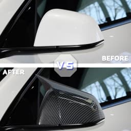 For Tesla Model Y 2019-2023 Rearview Mirror Cover ABS+Carbon Fiber Reversing Mirror Cover Car Modification Accessories