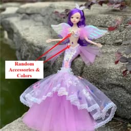 45cm/17.71'' Enchanting Princess Mermaid Doll - Perfect Birthday Gift for Girls & Children's Pretend Play House Dress Up Toy