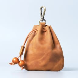Handmade Vintage Genuine Leather Drawstring Coin Purse Mini Portable Soft Leather Key Wallet For Ladies