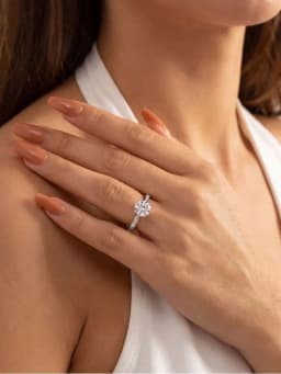 DW Luxury 0.5-2CT Moissanite Diamond Rings for Women Engagement Real 925 Sterling Silver Original Wedding Gemstone Fine Jewelry