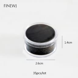 Novel Gem Jar Display Gemstone Insert Tray Jewelry Charms Beads Organizer White Foam Round Box Liner Show Case Holder Wholesale