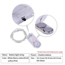 1M 2M 3M 5M Fairy Light LED Copper Wire String Lights Outdoor Garland Wedding Light for Home Christmas Garden Holiday Decoration