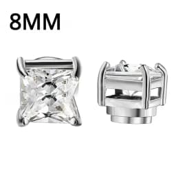 1Pairs Crystal Strong Magnetic Ear Stud Clip Earrings for Men and Women Punk Round Zircon Magnet Earrings Non Piercing Jewelry