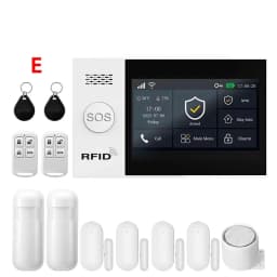 PGST WiFi 4G GSM Alarm System Works with TUYA Smart Life for Home Security with PIR Wireless Solar Siren Works with Aleax