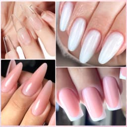 5PCS/Set 20ml Poly Nail Extension Gel Set Soak Off UV LED Acrylic Crystal White Clear Nude Pink Gel Nail UV Construction Gel Kit