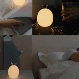 Led Carton Deer Rabbit Silicone Night Light Touch Rechargeable Christmas Atmosphere Lamp Light Children Baby light