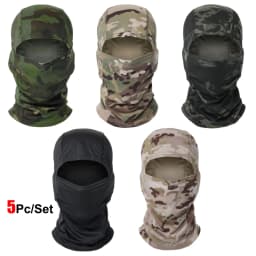 1pc/5pcs Stretchy Breathable Balaclava Cap Unisex Bicycle Motorcycle Helmet Inner Cap Outdoors Hiking Hunting Ski Mask Scarf