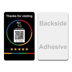 NFC Stand 215 Programmable QR Code TAP Google Review Acrylic Stickers Card NFC Station Table 13.56Mhz Waterproof NFC Review Card
