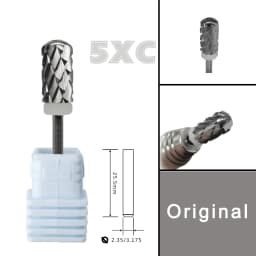 RolinStar 6.6 Large Round Top Barrel Safety 5XC 7 Color Acrylic Powder Dipping Killer Remover Strongest Nail Drill Bits