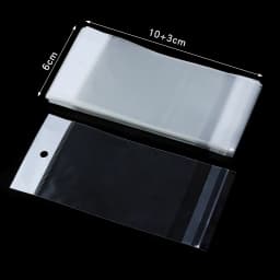 50-100pcs/lot Transparent Self Adhesive Packaging Bag Plastic Hanging Opp Pouches Seal Gift Bags for Jewelry Display Supplies
