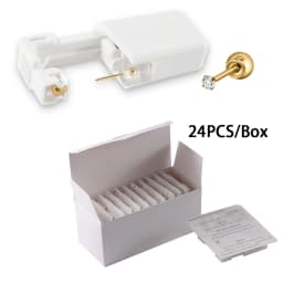 24PCS/Box Disposable Sterile Ear Piercing Unit Ear Cartilage Tragus Helix Piercing Gun More Safety Piercer Tool For Piercing