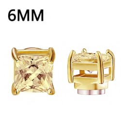 1Pairs Crystal Strong Magnetic Ear Stud Clip Earrings for Men and Women Punk Round Zircon Magnet Earrings Non Piercing Jewelry