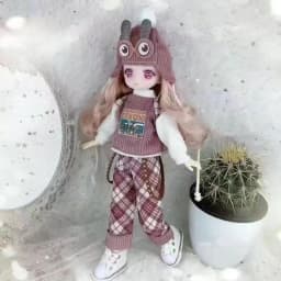 30cm Kawaii BJD Doll Girl 6 Points Joint Movable Doll with Fashion Clothes Soft Hair Dress Up Girl Toys Birthday Gift Doll New