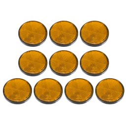 Motoforti 2-8 Pcs Round Stick-on Safety Spoke Reflective Self Adhesive Reflector for Motorcycle Bicycle Bike 56mm Diameter
