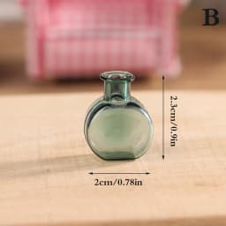 24 Styles 1/12 Miniature Dollhouse Glass Vase Mini Flower Vase for Doll House Decoration Accessories