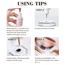 Gollee 0.5-1s Drying Glue for Eyelash Extensions 5ml Hypoallergenic Lashes Extension Glue Strong Glue False Eyelashes Supplies